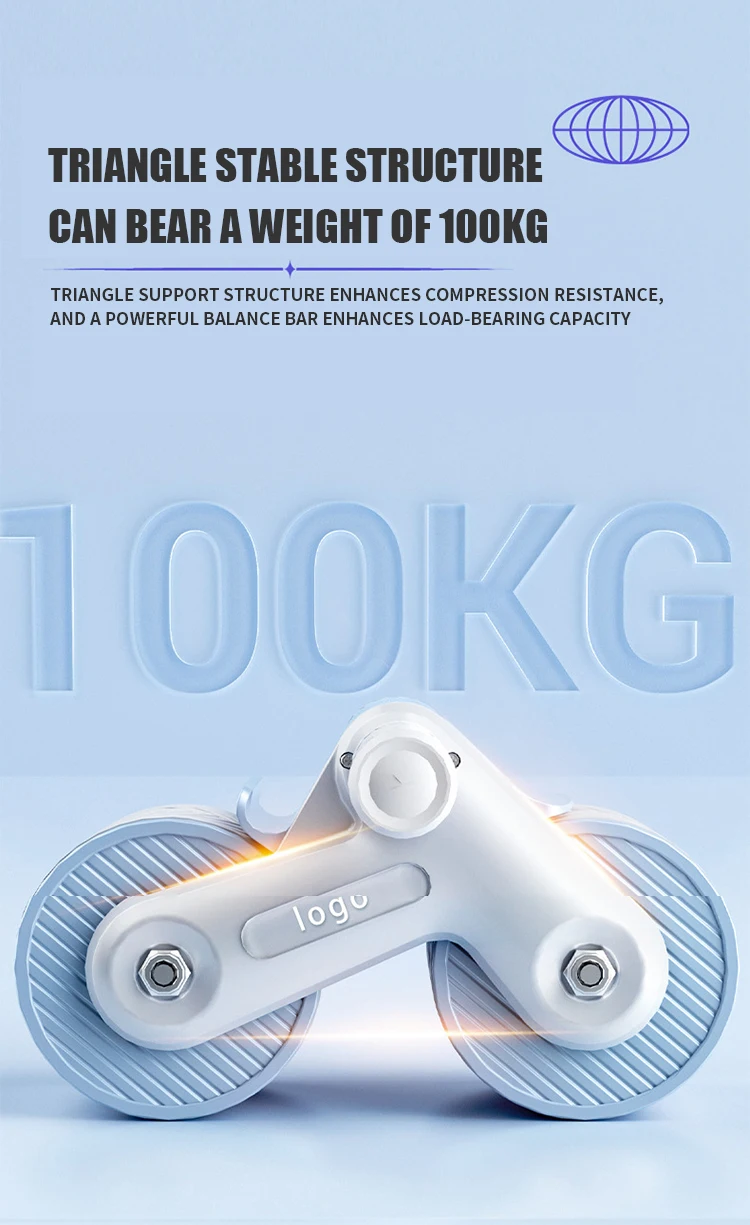 Cheap Price Automatic Rebound Training Wheel Abs Roller Wheel Double Abs Roller Exercise Wheel