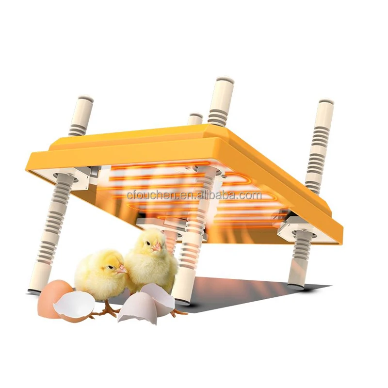OUCHEN Chick Brooder Heating Plate with Easy- Cleaning Plate Poultry Coop Heater Chicks Warmer Adjustable Height Brooding Heater