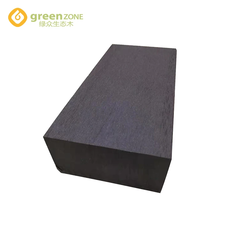 Rotproof solid batten terrace wooden dark gray wpc timber tube