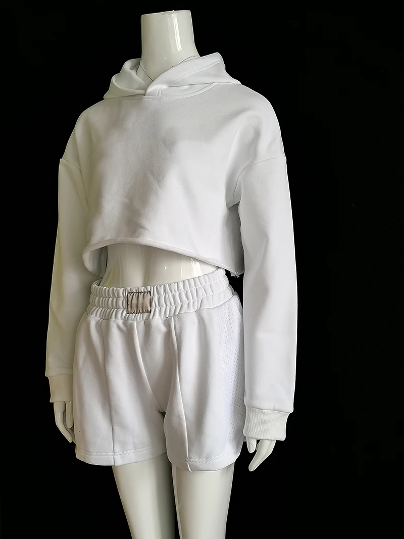 Sweatsuit Men Hoodie and Shorts Sets Womens Tracksuits Two Piece Track Suit 2 Set Clothing Sport Pants Custom Oversize Cotton