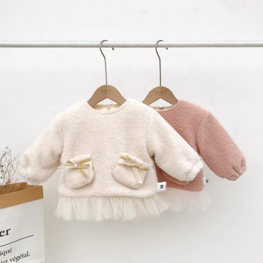 
ChengXi Newborn Baby Fuzzy hoodie Winter Baby Boys Girls Thickened hoodie for Winter 