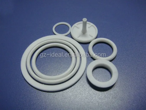 White Fluoroplastics CNC Machined PTFE gasket Ptfe Sealing ring