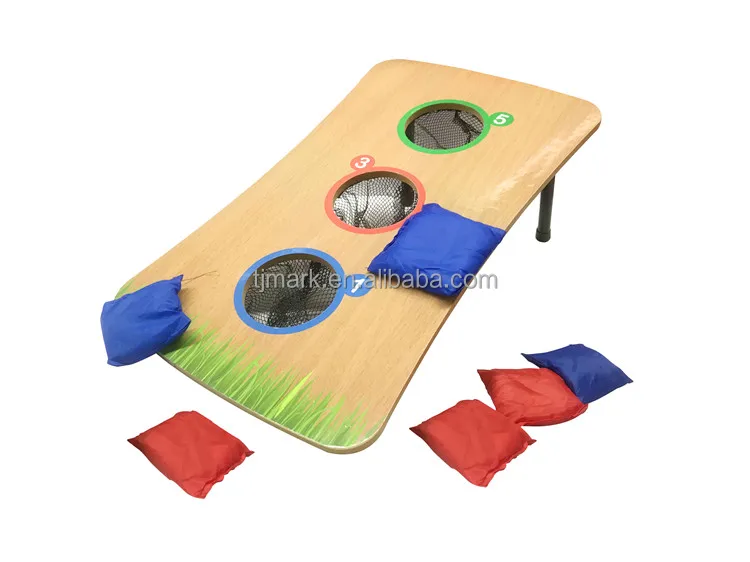 OUTDOOR CHILDREN 3 HOLES BEAN BAG TOSS TARGET  GAME SET TOY FOR KIDS