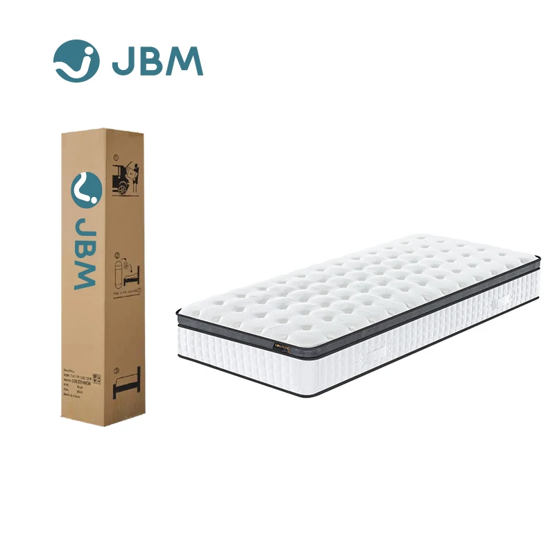 Spring Hotel Comfortable Bed Mattress In A Box From Manufacturer Euro Top Medium Firm Rolled Pocket Spring massage Mattress