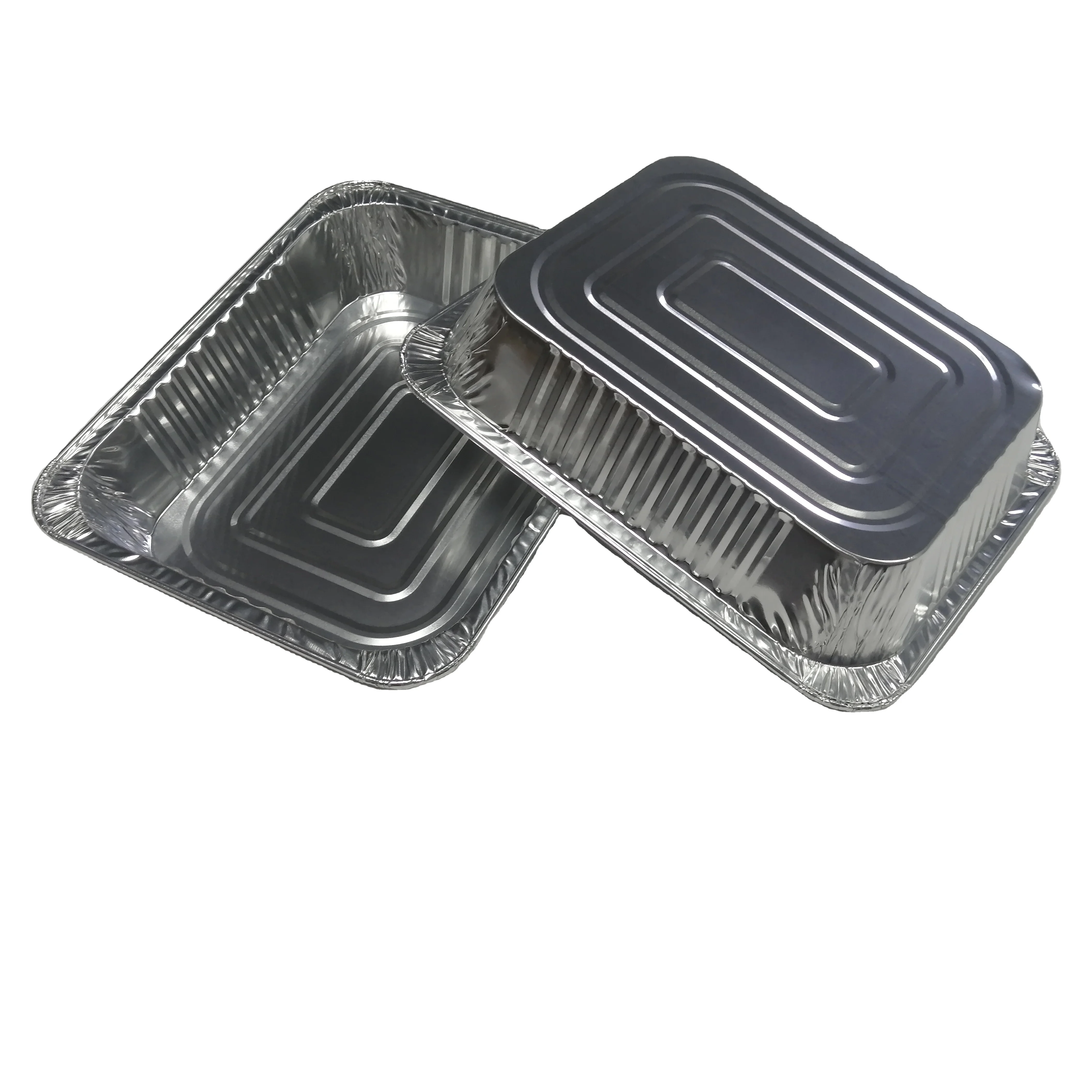 Deep Half Size 9 x 13 inch Extra Thick Foil Bread Containers for Baking   3500 ml Aluminum Foil Half Size  Roasting Pans