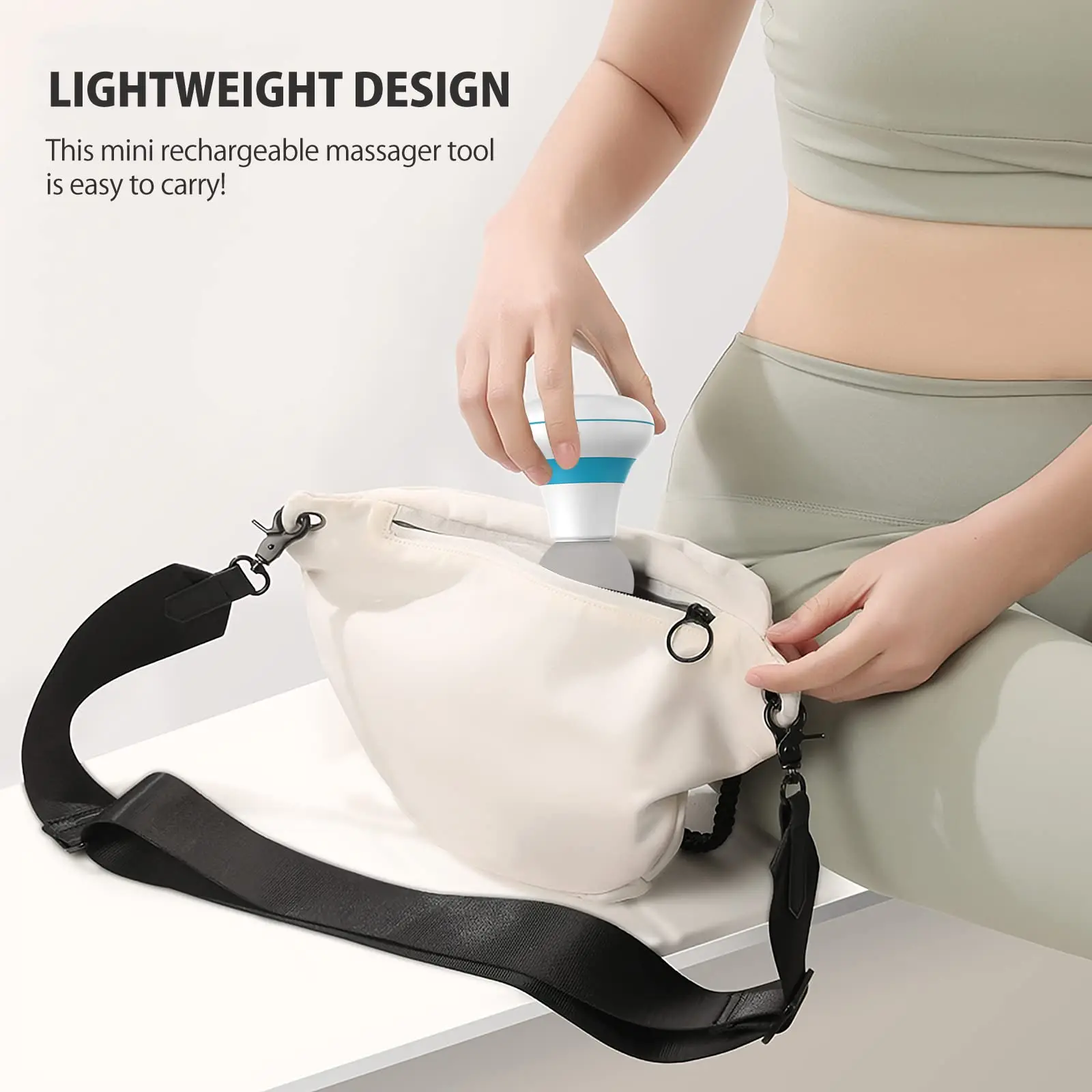 Portable Pleasure USB Rechargeable Mini Massager for Women 6 Speeds of Head and Neck Bliss