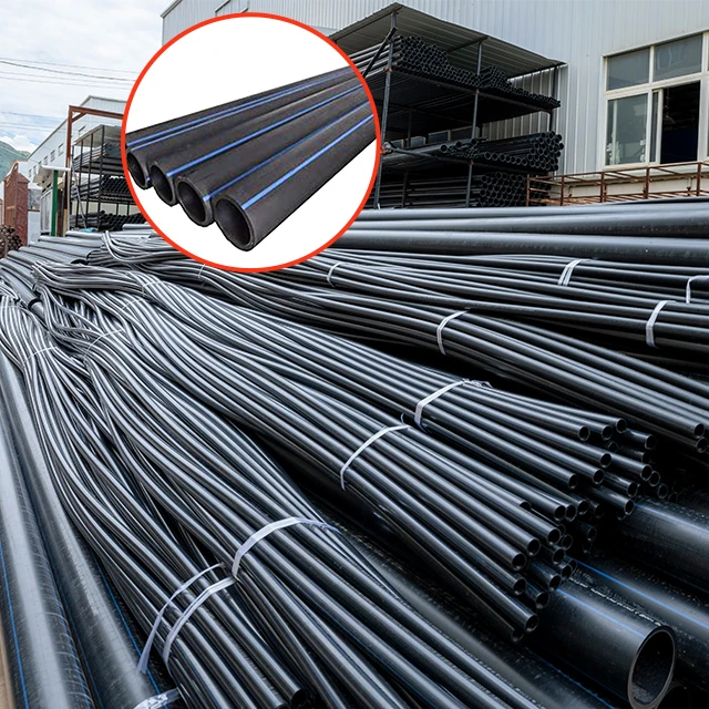 High Quality HDPE PE16 to PE100  Large Diameter Polyethylene Pipe for water supply PE pipe v2-inch black PE pipe