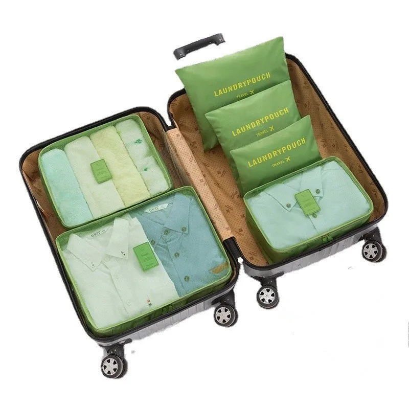 Travel Storage bag six-piece set of large suitcase multifunctional storage Oxford cloth waterproof material clothing Travel set