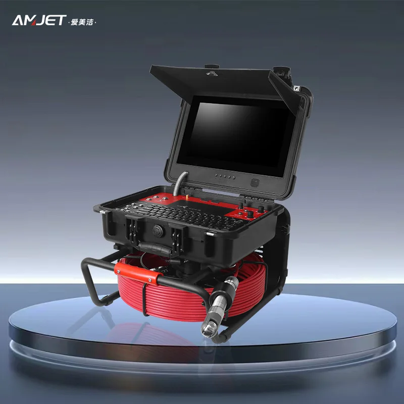 2025 new TD-V9 sewer camera with built-in 512Hz probe, sapphire lens, 4K image quality, 360 degree pipe inspection camera