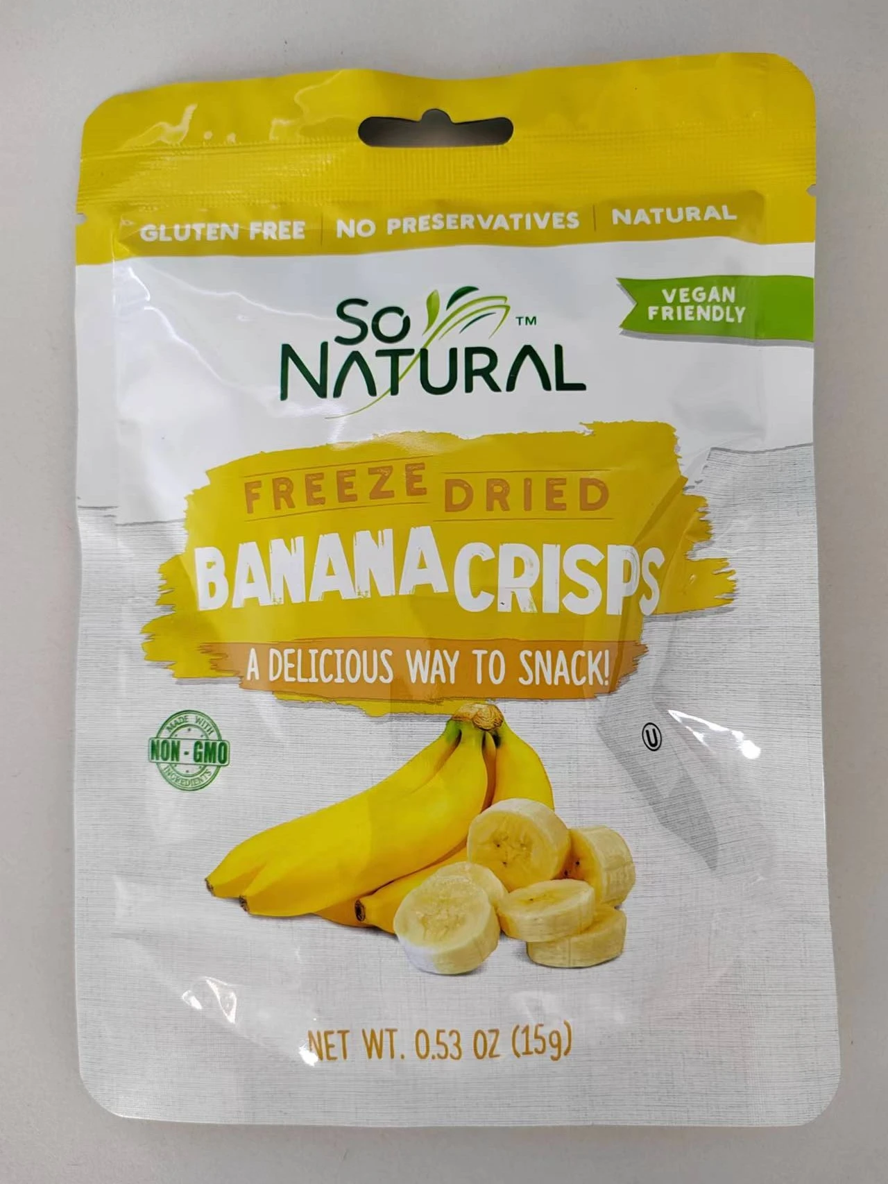 So Natural Crispy Banana Freeze Dried Banana Crisps