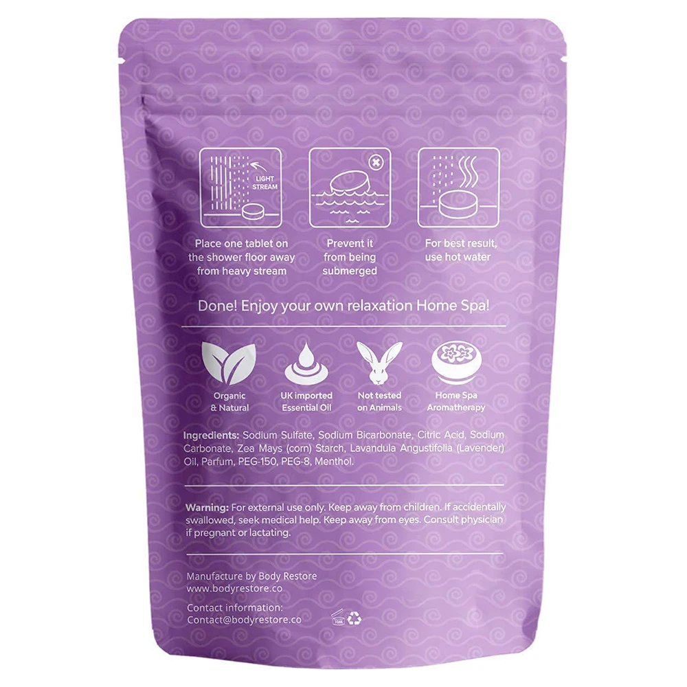 Low Moq Relaxation Shower Bombs Aromatherapy Shower Steamer of 15 Pack Tablets