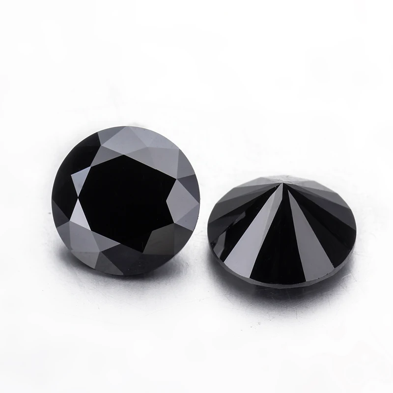 Черный Муассанит starsgem для продажи Круглый бриллиантовый Ограненный свободный
