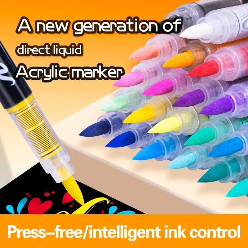 168 Colors Acrylic Marker Rock Painting Kit for Kids Children Stone Paint brush Set Ceramic Glass Wood DIY Crafts Art Supplies