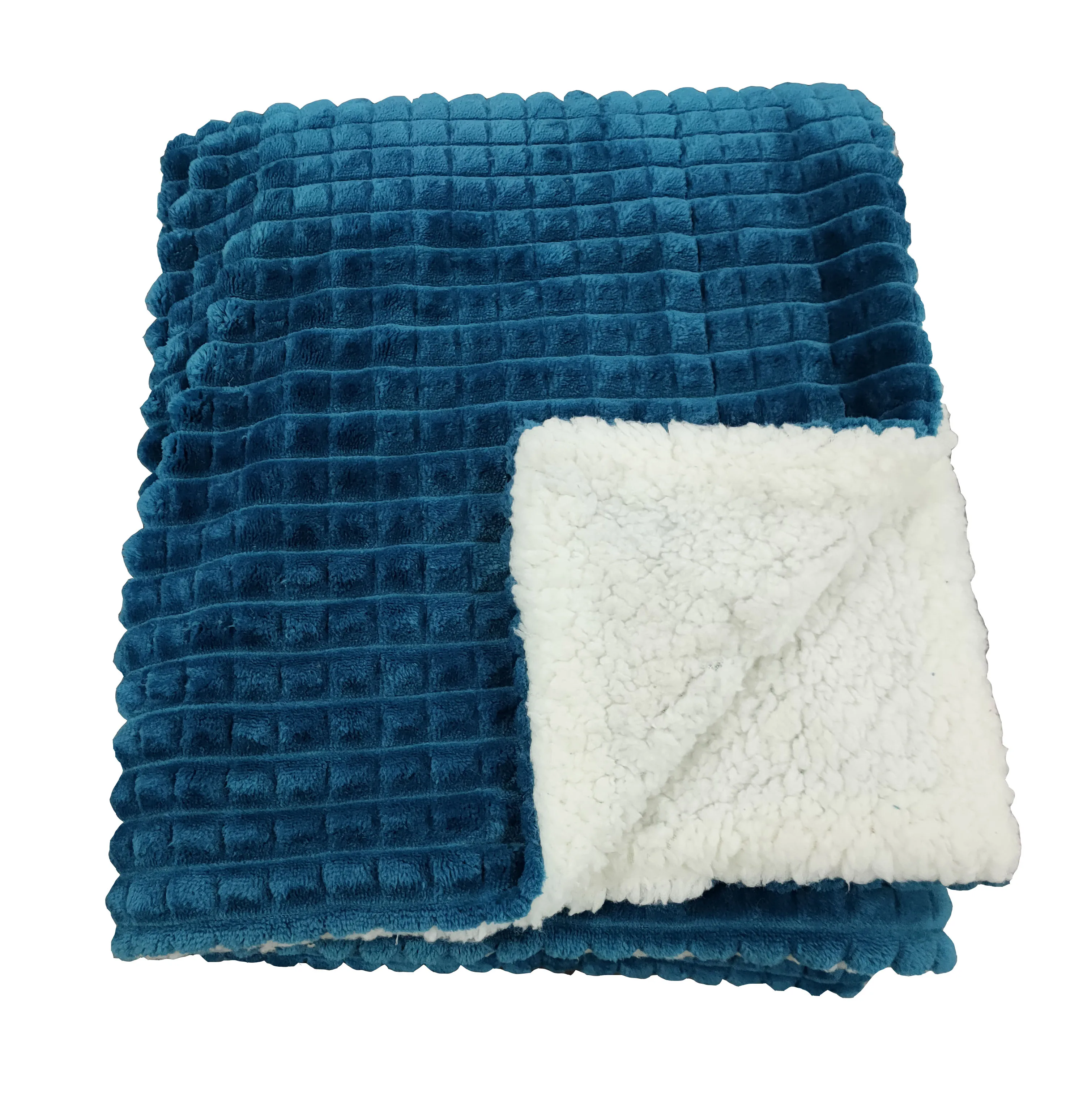 High Sherpa Fleece Puffy Lamb Wool Blanket For Bed