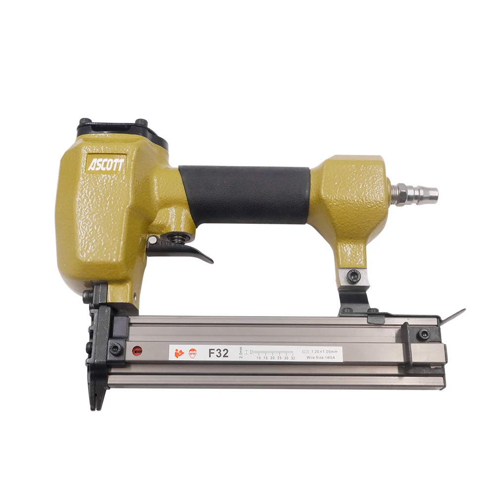 18 Gauge Wide Crown Stapler Industrial/DIY Best Pneumatic Flooring Staple Gun F32 Framing Nail Brads 1 Year Warranty Furniture