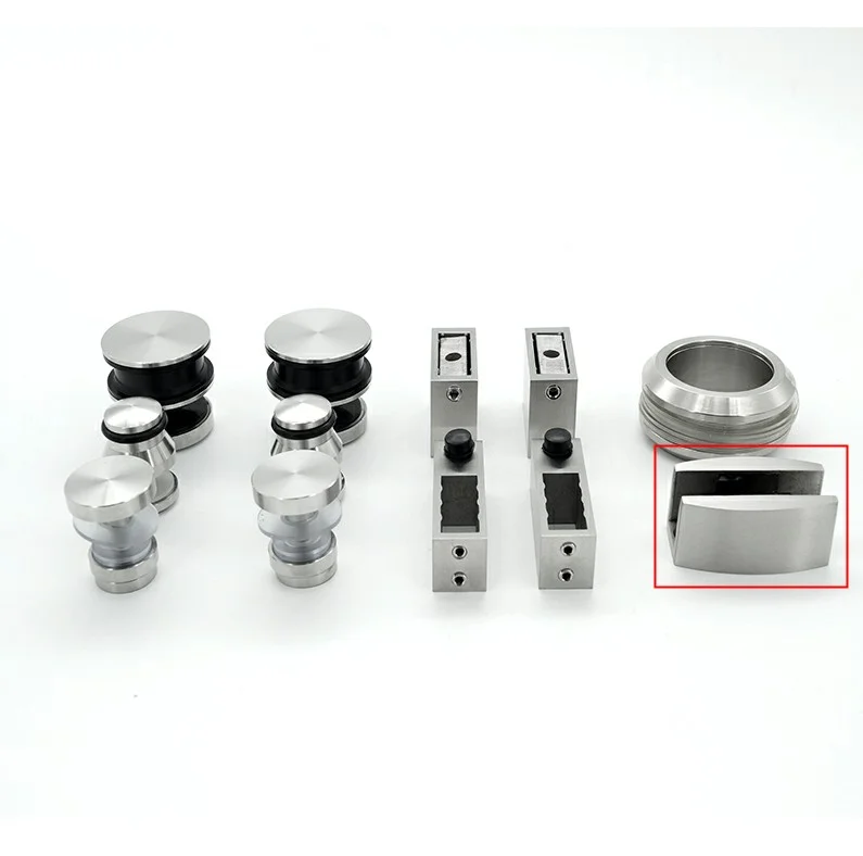 Дверной комплект нержавеющая сталь 304 Безрамная фурнитура для душа сарая гаражная стеклянная раздвижная дверь роликовые колеса аксессуары