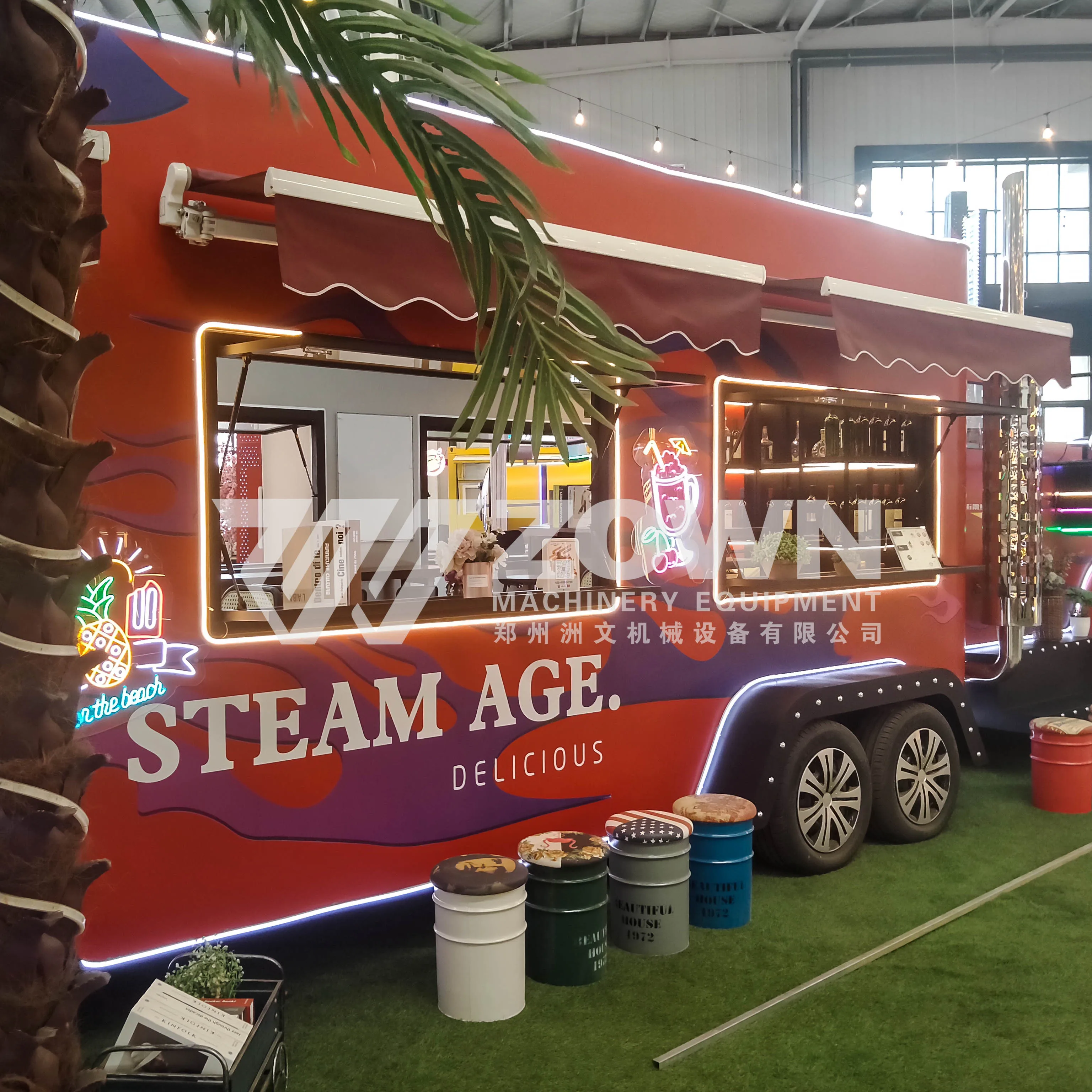 Fully Equipped Food Truck for Sale Europe Customized Concession Bubble Tea Coffee Vending Cart Food Trailer