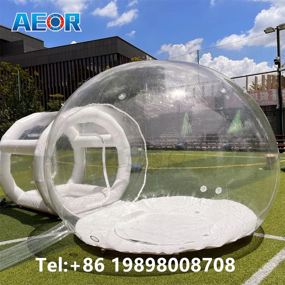 Hot selling Inflatable bubble tent with tunnel  Inflatable bubble house pvc customized