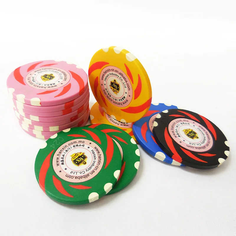 Fast Shipping Clay Poker Chips  45mm Custom Sticker Security Casino Chip