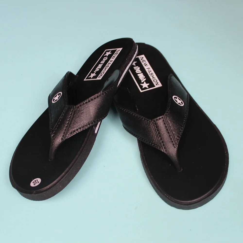 Customized Summer Beach Flip Flops for Men Soft Anti-Slippery Lighted Platform Sandals with Rubber PU PE Insoles Casual Occasion