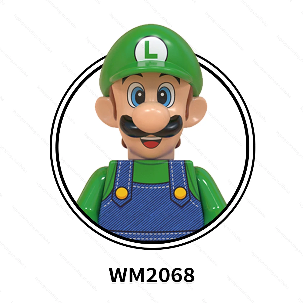 WM6103 Koopa Bowser Kinopio Wario Super-Mario Luigi Princess Peach Yoshi Waluigi Game Plastic Mini Building Blocks for Kids Toys
