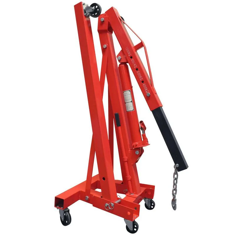 1 Ton Shop Crane Heavy duty Discount Price Engine Hoist Hydraulic Fold able Shop Crane Engine Jack with CE Certificate