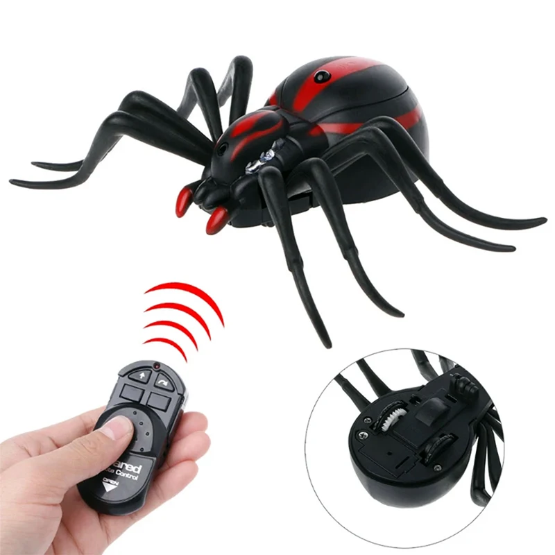 Surprising Party Props Decoration Indoor Games for Joke Electric Fake Animal Toy Remote Control Prank Spider