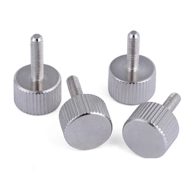 Free sample M2 M2.5 M3 M4 M5 stainless steel thumb screw round knurled thumb screw