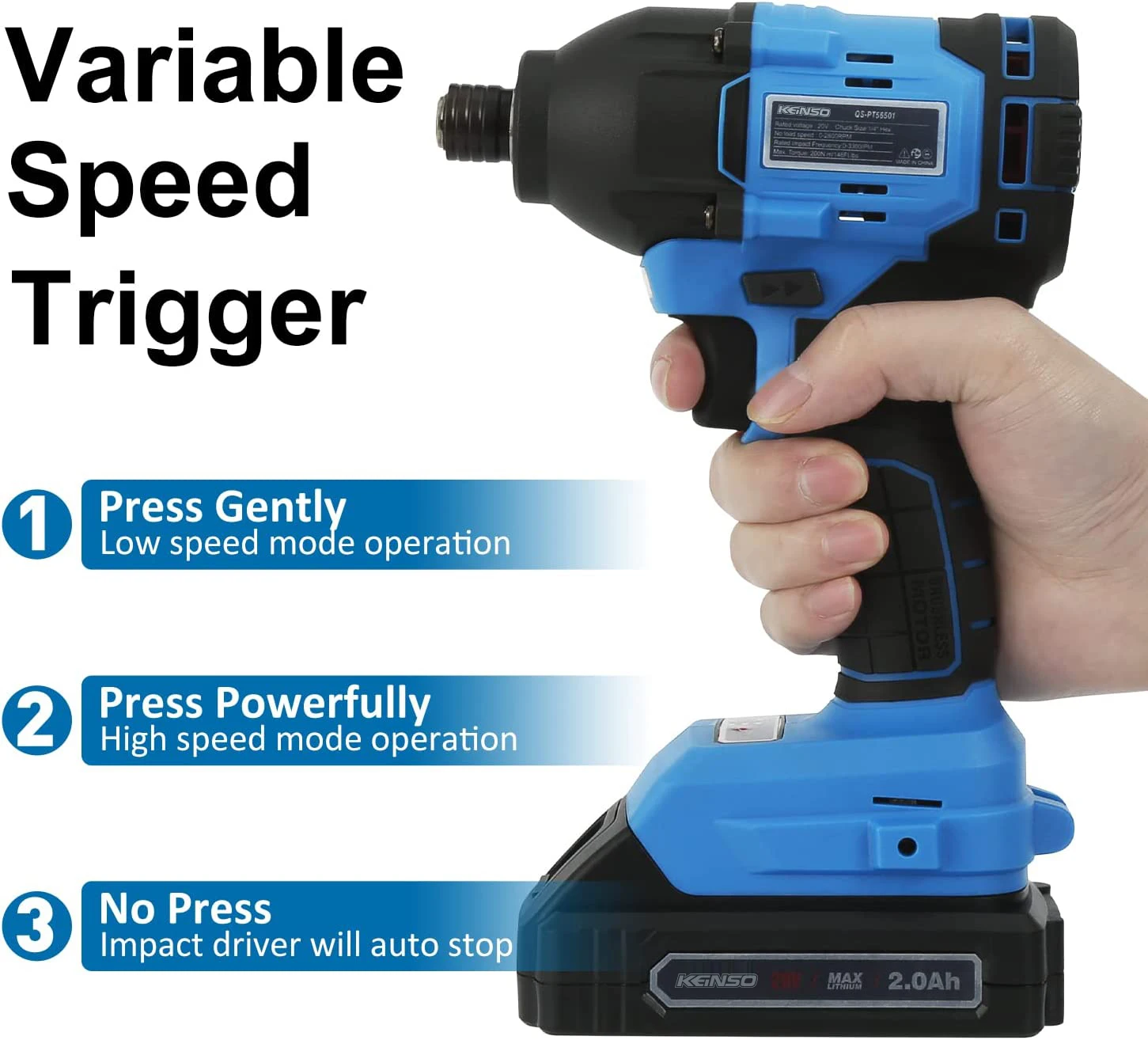 20V Electric Screwdriver Power Tool Set 200N.m Brushless Screwdriver  With Impact Function  Cordless Screwdriver Set
