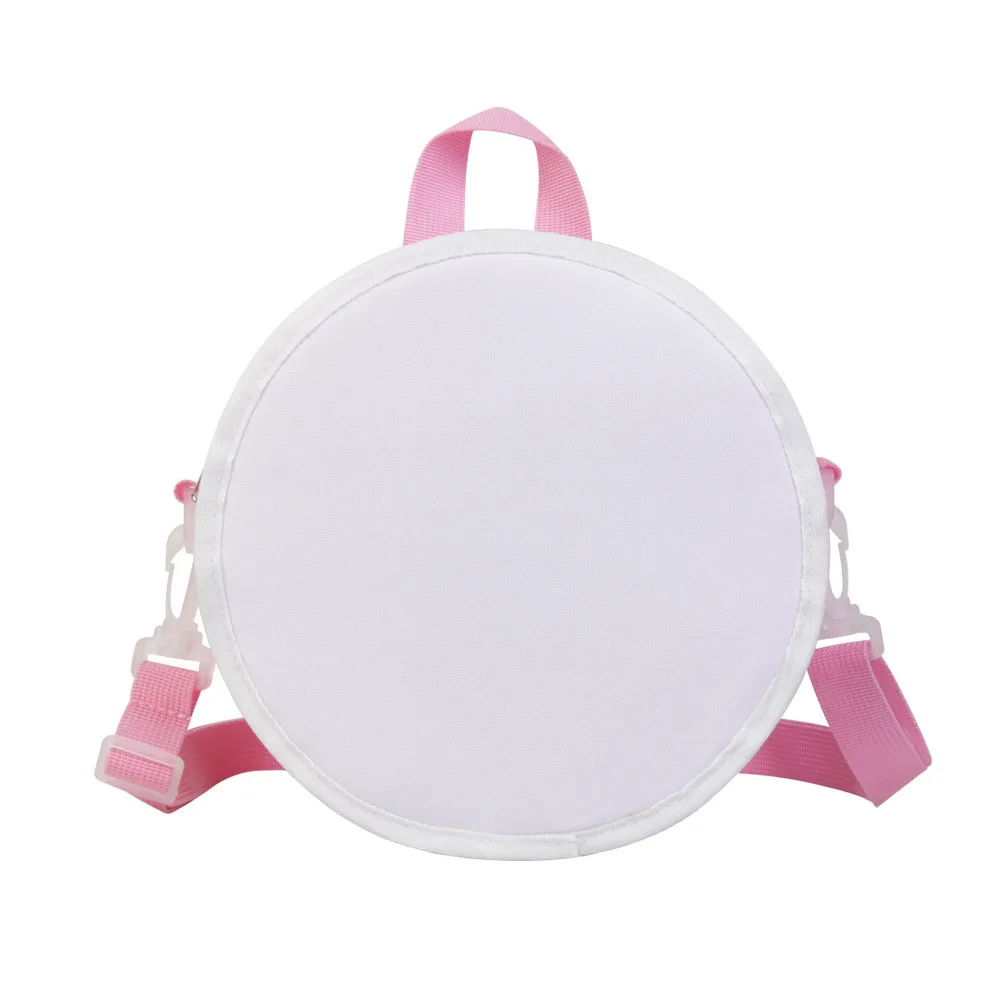 Children Kindergarten Crossbody Bag Round Backpack Sublimation Blank Messenger Bags Little Girls Boys Travel Bag