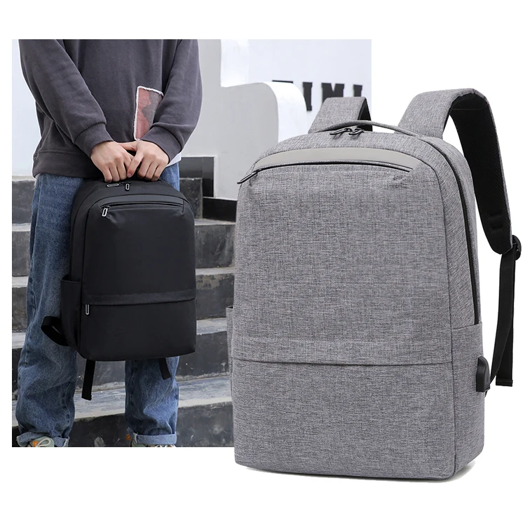 Custom Logo Plain School Computer Bag Mochila Inteligente USB Leisure Waterproof Travel Work Custom Log Free Bag Laptop Backpack