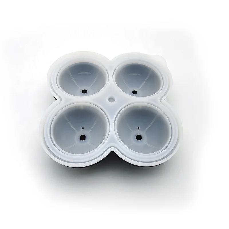 Flexible Stackable Mini Whiskey Juice Salad Ice Cube Mold 4 Grid Mini Silicone Ice Cube Tray