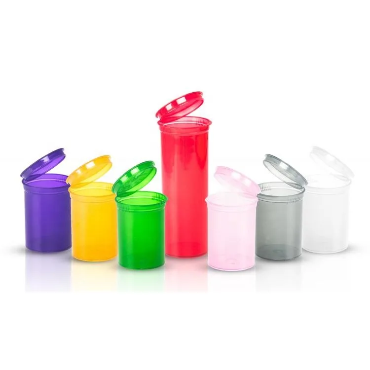 6D 13D  16D 19D 30D  60D  Colorful Pop Top Plastic Bottles Vial Medical Her Pill Plastic Vials,Reversible Vials,Pop Top Vials