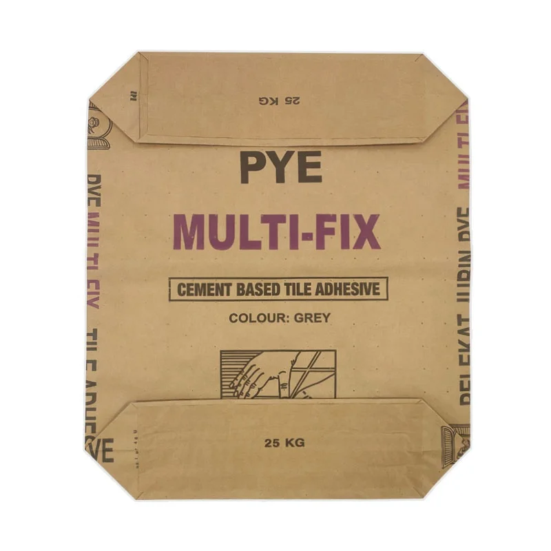 empty 20kg 25kg 40kg 50kg multiwall paper bag for tile cement