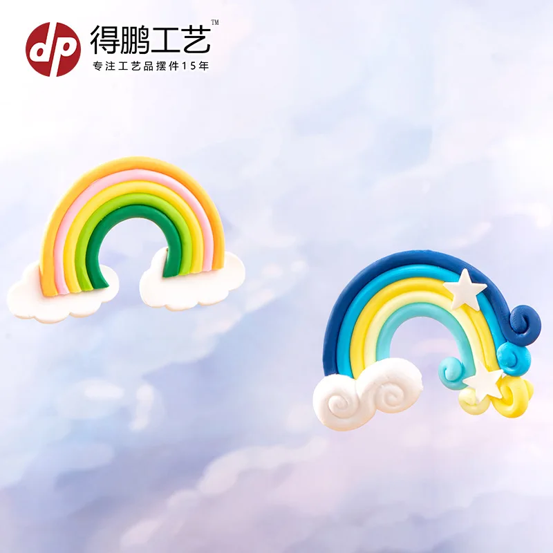 2407 depeng landscape eco-bottle decoration accessories Polymer clay cloud star jewelry handmade materia