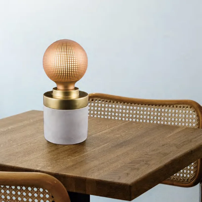 Vintage Night Light Modern Led Outside glass Table Lamp marble table lights