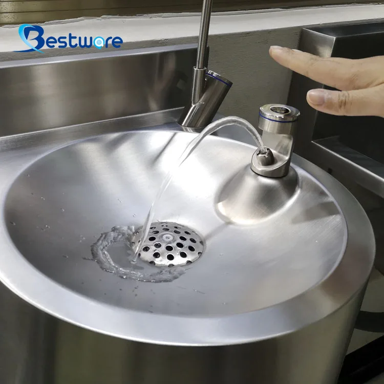 Automatic Lead Free Stainless Steel 304 Drinking Faucet Sensor Water Tap For Park