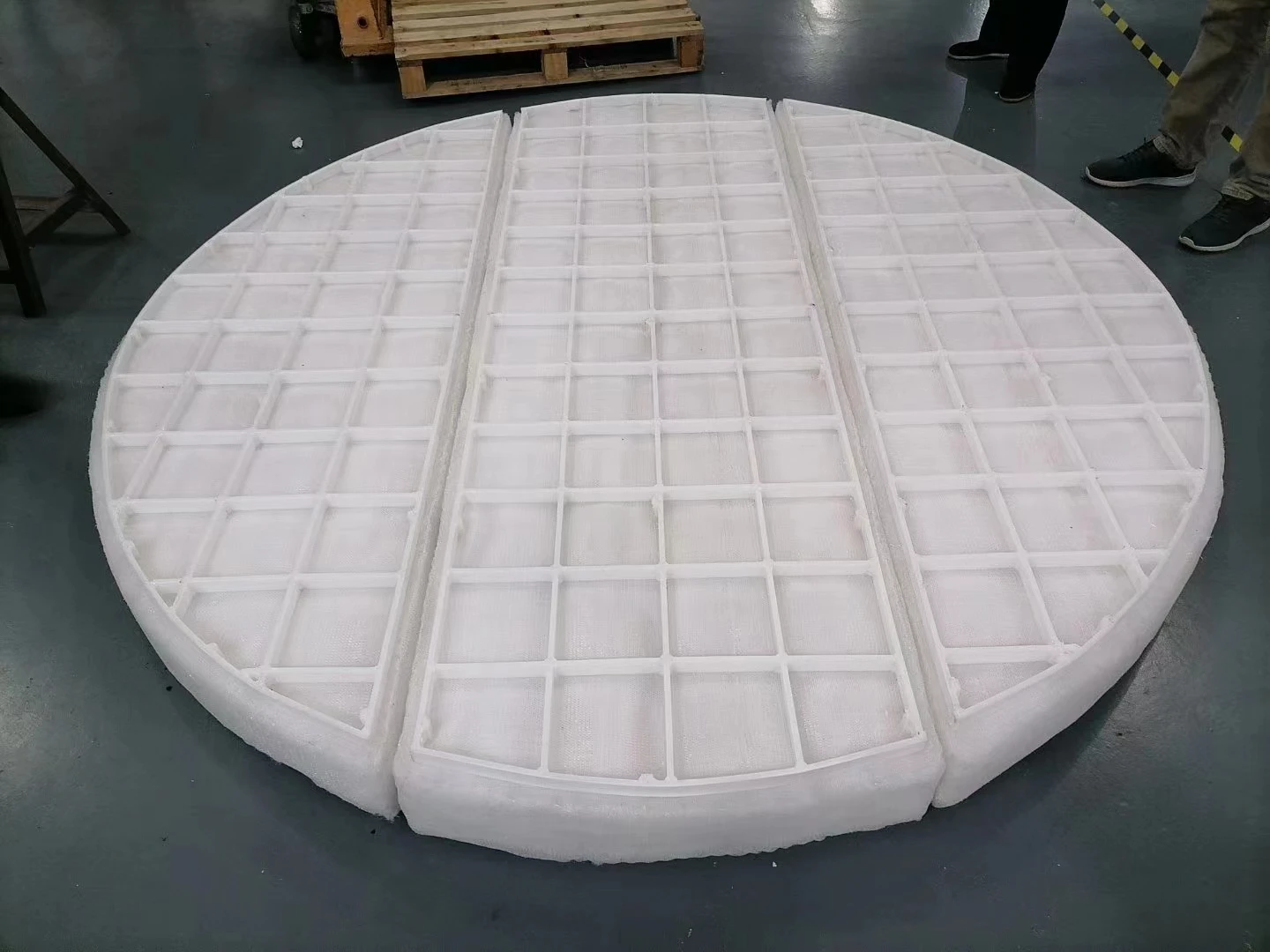 Polypropylene PP Plastic Demister Pad Mist Eliminator Standard Type Knitted Wire Demister Pad