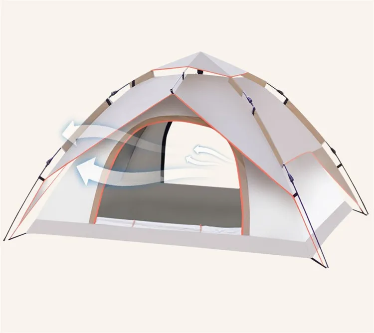 High quality modern special design oem waterproof family camping travel 3-4 person tent for camper