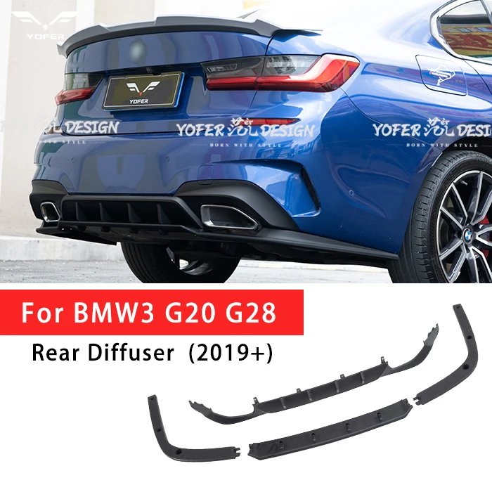Factory Manufacture Wholesale Car rear Bumper Splitter Lip accessories diffuser Lip bodykit For BMW3 2019 2020 2021 2022