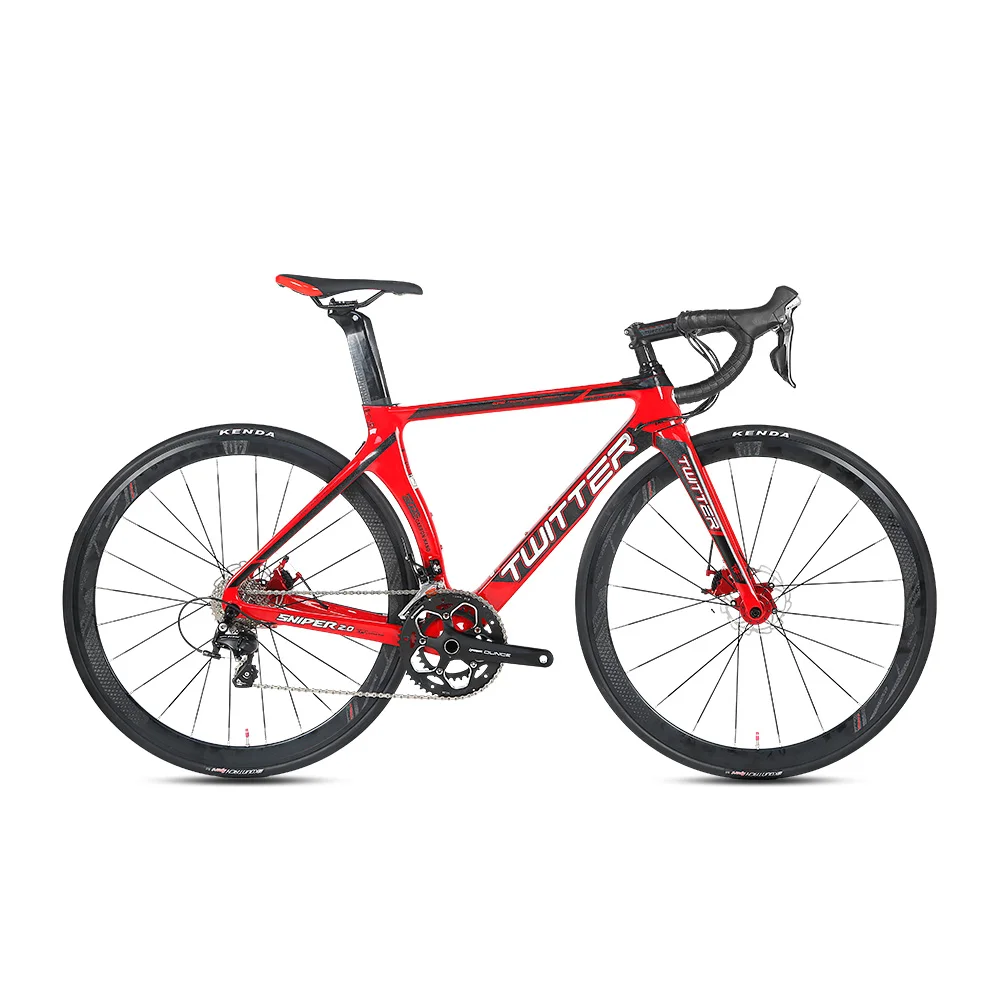 TWITTER 700C Carbon Road Bike 22 Speed Bicycle with Disc Brake R7000 Derailleur off road bike