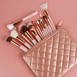 GOOD quality Professional Factory NEW ARRIVAL Custom Logo 2021 Pink makeup brush set custom