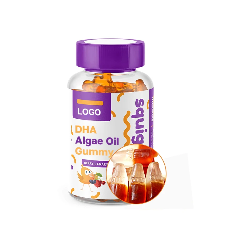 Personalized OEM Natural Omega+DHA Promotes heart and brain health DHA Algae oil Gummies