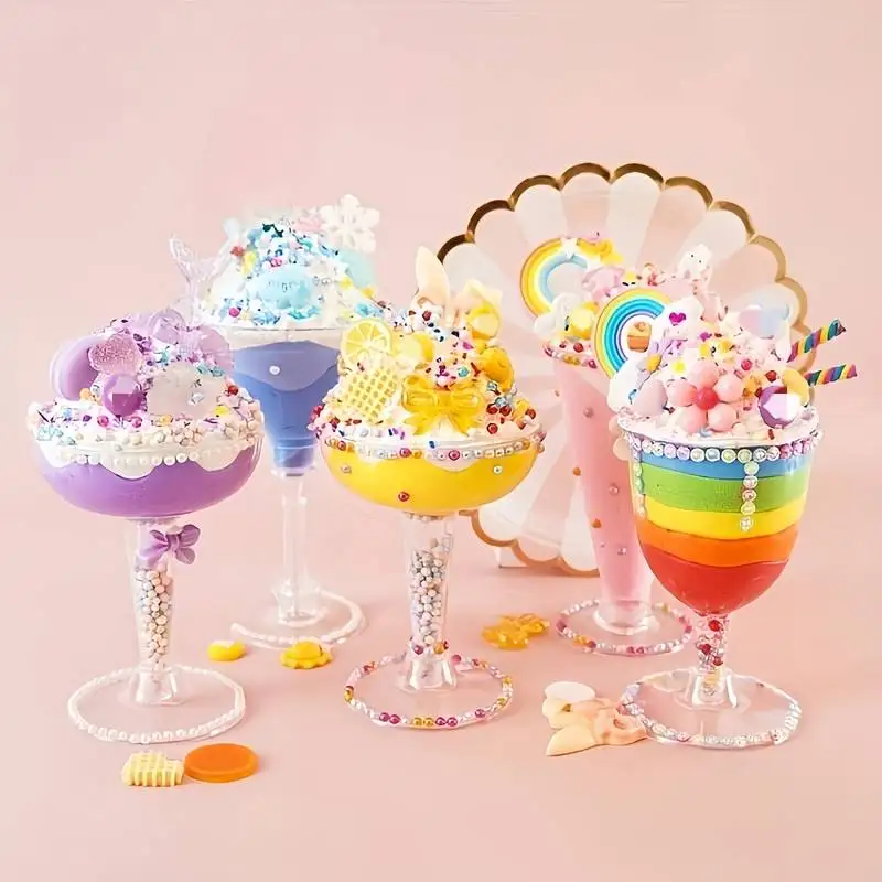 Hot Sale children handmade DIY cream ice cream cup material pack simulation dessert