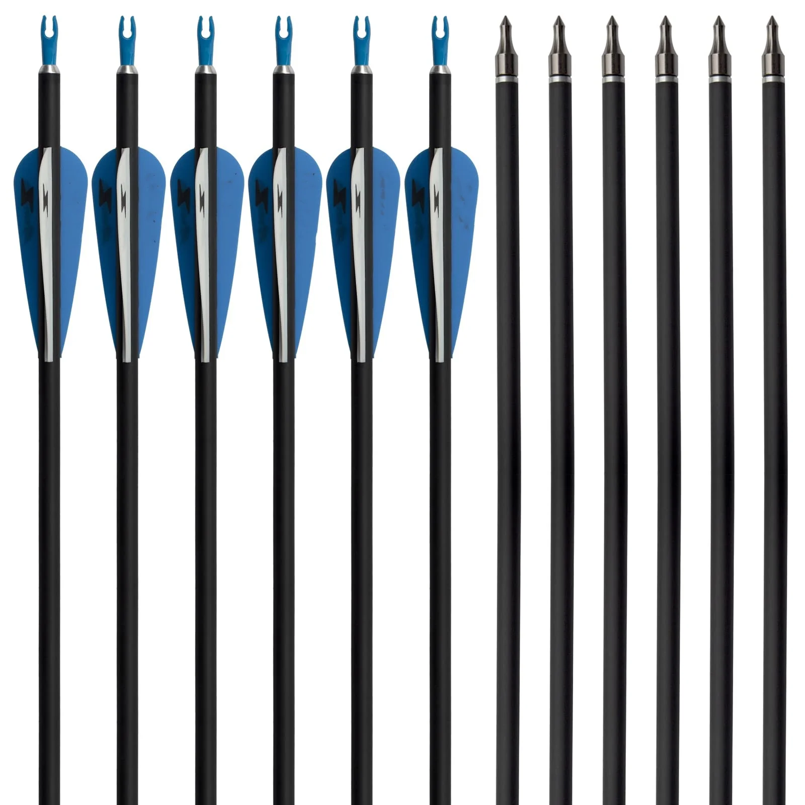 Threaded 7.8mm Target Arrow 100 Grains Pointed Practice for Shooting(12pc)