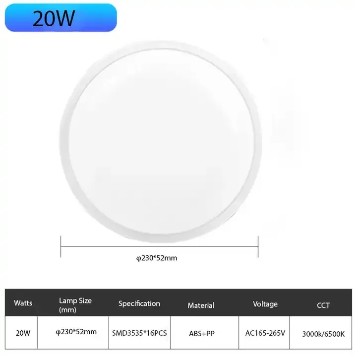 LED Bulkhead 15W Modern Wall Round With Motion Sensor Residential buildings lighting Wholesale IP54 6500K