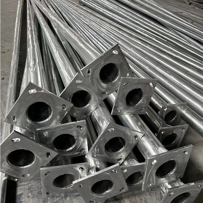 15 Meter round Steel Street Light Pole with Solar Lamp Post 8 Meter Height for Square Application