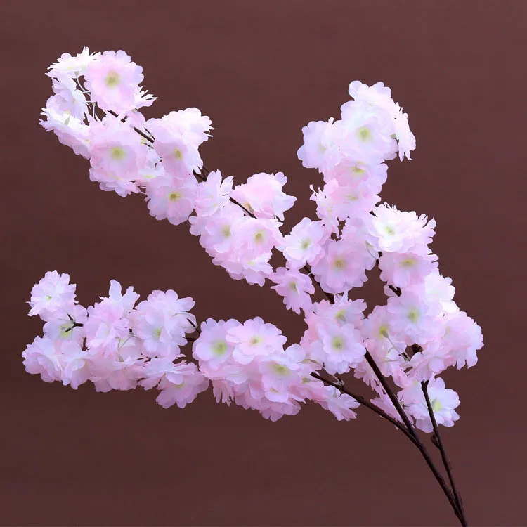 AF0404-8 Wholesale 3 branches artificial cherry blossom flower white pink cherry blossom branches without leaf for sale