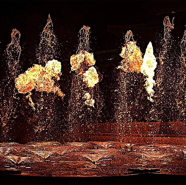 Glaring  Music Fire Water Outdoor Flame Performance Water Fire Fountain
