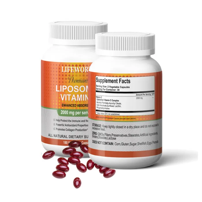 Lifeworth health care supplies 1000mg liposomal vitamin c supplement soft capsules